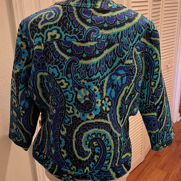 Ruby Rd. Collarless patterned jacket - Picture 3 of 7